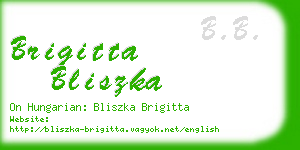 brigitta bliszka business card